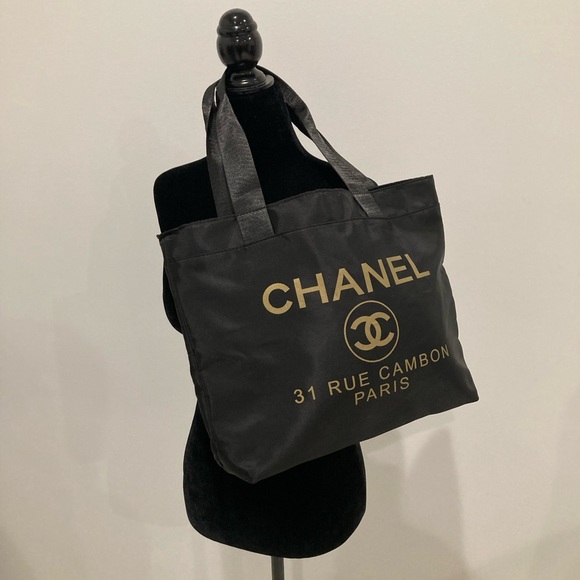 None Handbags - GWP Chanel Black Canvas Tote